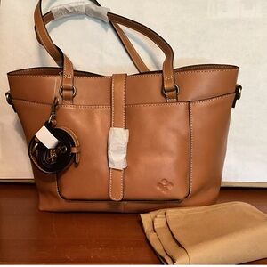 Patricia Nash  Tan Leather Tote Bag